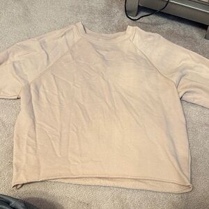 Aerie Beige Crewneck Sweatshirt